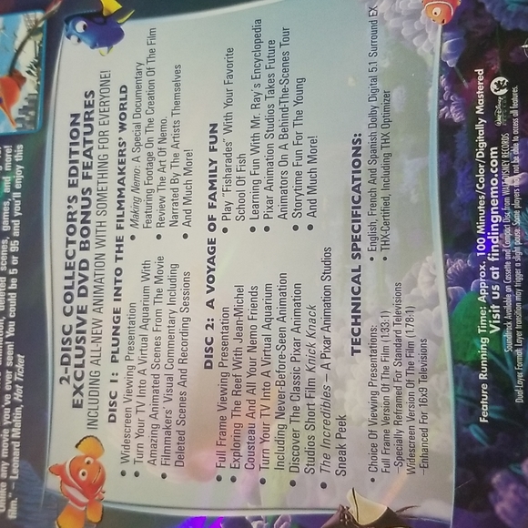 Disney Finding Nemo DVD - Picture 10 of 13